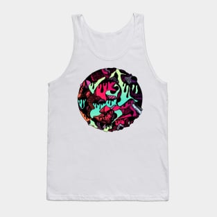 Blue Red Blend Circle of Drip Tank Top